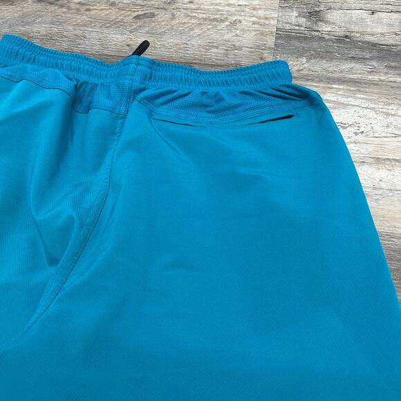 Nike Fit Dry Flex Vent Teal Blue Men M Mini Swoosh Gym Athletic Short - Picture 13 of 13